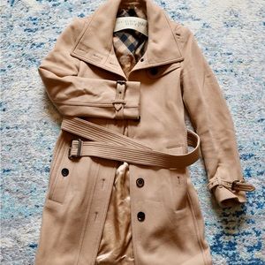 Burberry Wool Trench Size 2 [71% wool, 25% nylon and 4% cashmere]